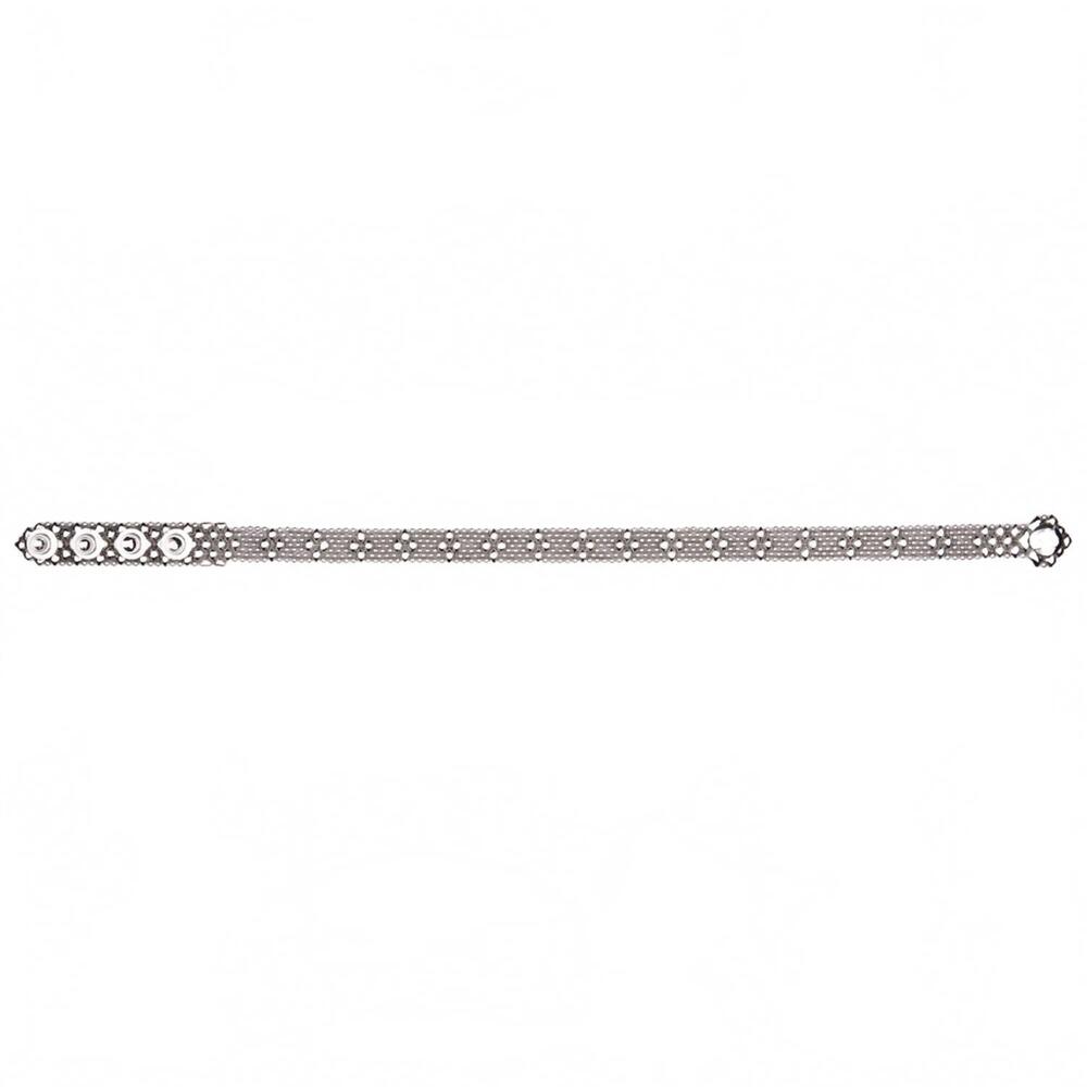 NEW SG LIQUID METAL women's slim choker in chrome finish